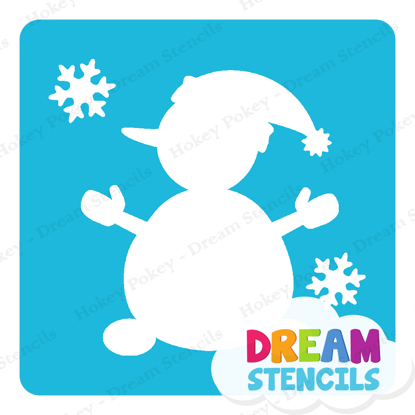 Picture of Jolly Snowman - Vinyl Stencil - 211