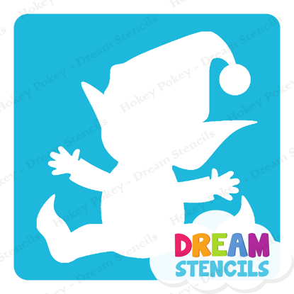 Picture of Sitting Elf - Vinyl Stencil - 212