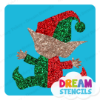 Picture of Sitting Elf - Vinyl Stencil - 212