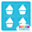 Picture of Mini 4 in 1 Cupcake - Vinyl Stencil - 72