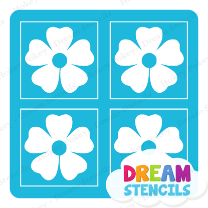 Picture of Mini 4 in 1 Flower - Vinyl Stencil - 74