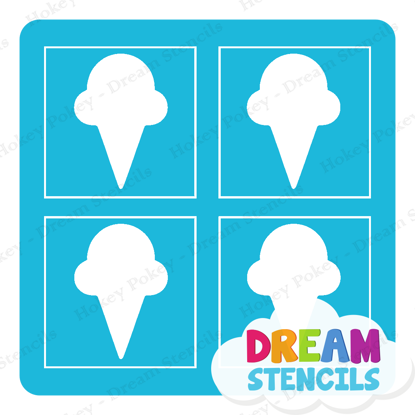Picture of Mini 4 in 1 Ice Cream - Vinyl Stencil - 75