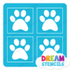 Picture of Mini 4 in 1 Paw Print - Vinyl Stencil - 76