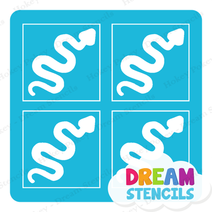 Picture of Mini 4 in 1 Snake - Vinyl Stencil - 77