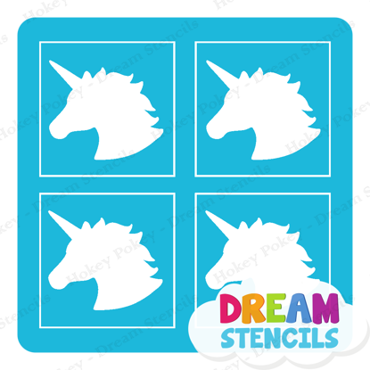 Picture of Mini 4 in 1 Unicorn - Vinyl Stencil - 79