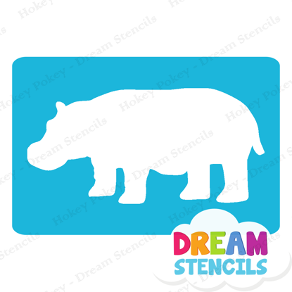 Picture of Hippopotamus  - Vinyl Stencil -12