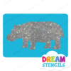 Picture of Hippopotamus  - Vinyl Stencil -12