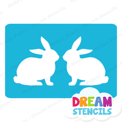 Picture of Twin Bunnies - Vinyl Stencil - 88