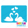 Picture of Kissing Swans - Vinyl Stencil - 60
