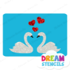 Picture of Kissing Swans - Vinyl Stencil - 60