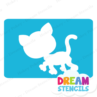 Picture of Cartoon Cat   - Vinyl Stencil -197