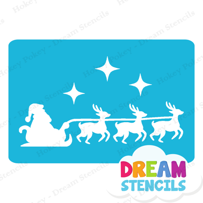 Picture of Santa's Sleigh  - Vinyl Stencil -209