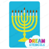 Picture of Menorah - Vinyl Stencil - 37