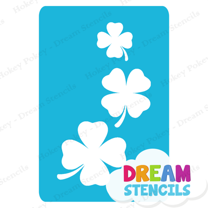 Picture of Cascading Four Leaf Clover - Vinyl Stencil - 41