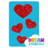 Picture of Cascading Hearts - Vinyl Stencil - 56