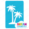 Picture of Twin Palm Trees  - Vinyl Stencil - 148