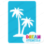Picture of Twin Palm Trees  - Vinyl Stencil - 148