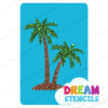 Picture of Twin Palm Trees  - Vinyl Stencil - 148