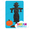Picture of Scarecrow with Pumpkin - Vinyl Stencil - 162