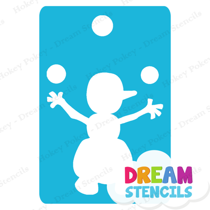 Picture of Juggling Snowman - Vinyl Stencil - 206