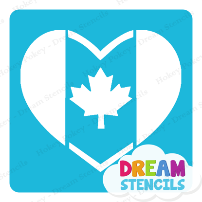 Picture of Canada Heart Flag - Vinyl Stencil - 225