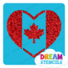 Picture of Canada Heart Flag - Vinyl Stencil - 225
