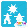 Picture of Inukshuks with Sun - Vinyl Stencil - 228