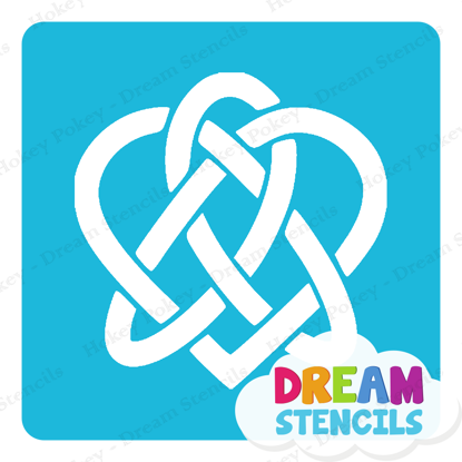 Picture of Celtic Heart Knot #2  - Vinyl Stencil - 230