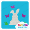 Picture of Easter Bunny with Butterflies  - Vinyl Stencil - 235