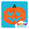 Picture of Pumpkin Cute Face - Vinyl Stencil - 240