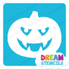 Picture of Pumpkin Vampire Face - Vinyl Stencil - 241