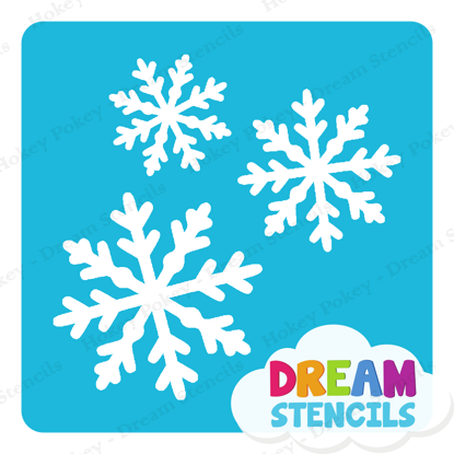 Picture of Snowflake Cluster - Vinyl Stencil - 245