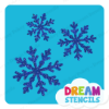 Picture of Snowflake Cluster - Vinyl Stencil - 245
