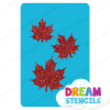 Picture of Cascading Fancy Maple Leaves - Vinyl Stencil - 250