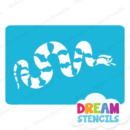 Picture of Striped Snake  - Vinyl Stencil - 255