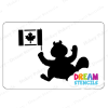 Picture of Canadian Beaver With Flag - Vinyl Stencil - 259