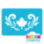 Picture of Maple Leaf With Swirls - Vinyl Stencil - 260