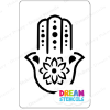 Picture of Hamsa Hand Flower - Vinyl Stencil - 263