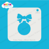 Picture of Christmas Ornament with Bow - Mylar Stencil - 260