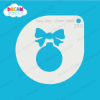 Picture of Christmas Ornament with Bow - Mylar Stencil - 260