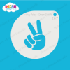 Picture of Finger Peace Sign - Mylar Stencil - 267