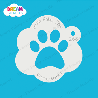 Picture of Paw Print - Mylar Stencil - 268