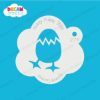 Picture of Cracked Egg with Feet - Mylar Stencil - 271