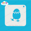 Picture of Cracked Egg with Feet - Mylar Stencil - 271