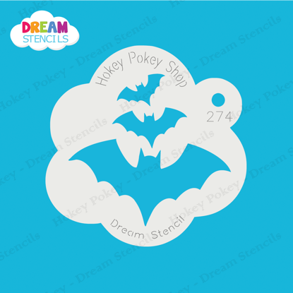 Picture of Cascading Bats - Mylar Stencil - 274