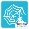 Picture of Crawling Spider With Web - Vinyl Stencil - 276