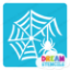 Picture of Crawling Spider With Web - Vinyl Stencil - 276