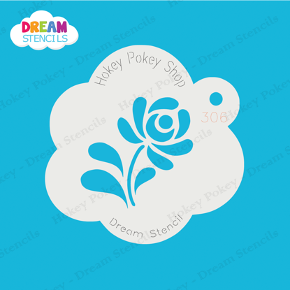 Picture of Tear Drop Flower - Mylar Stencil - 306