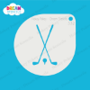 Picture of Golf Clubs- Mylar Stencil - 332
