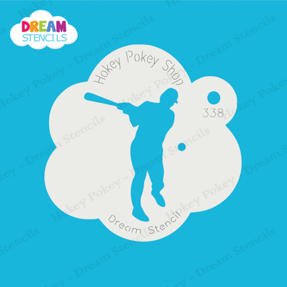 Picture of Baseball Player -1 - Mylar Stencil - 338